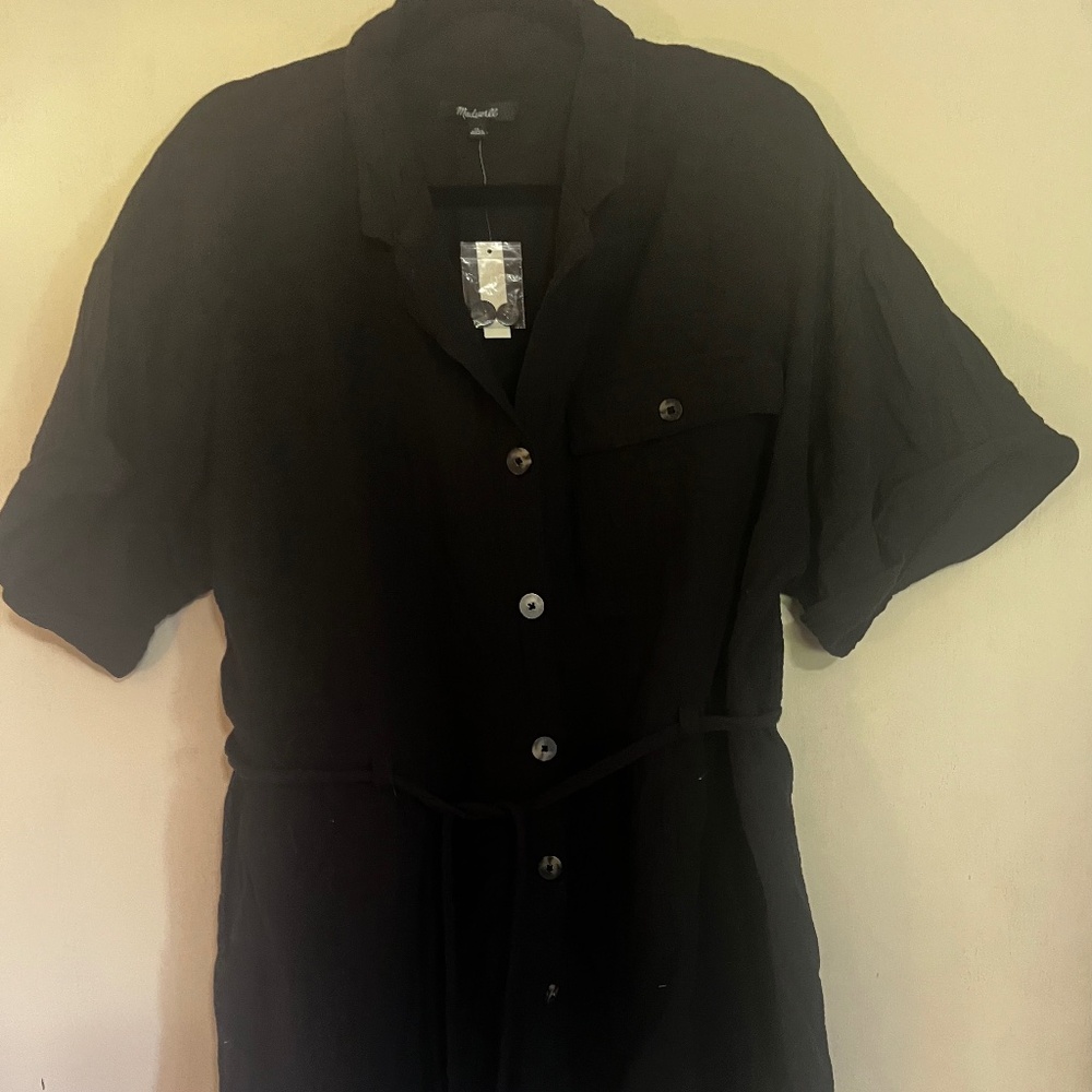 Black belted romper